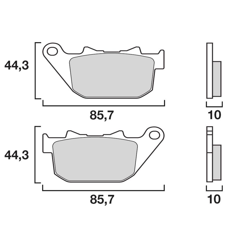 Plaquettes de freins Brembo Sinter Métal Fritté arrière