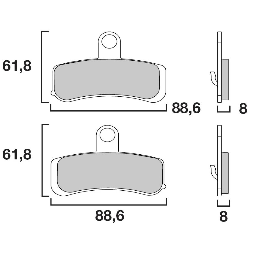 Plaquettes de freins Brembo Sinter Métal Fritté avant