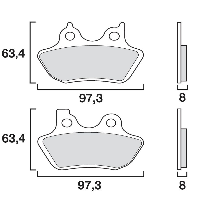 Plaquettes de freins Brembo Sinter Métal Fritté avant ou arrière (selon modèle)