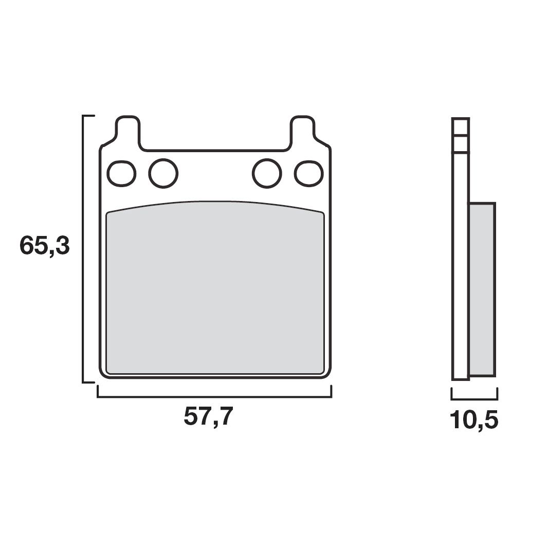 Plaquettes de freins Brembo Plaquettes BREMBO Organique Avant