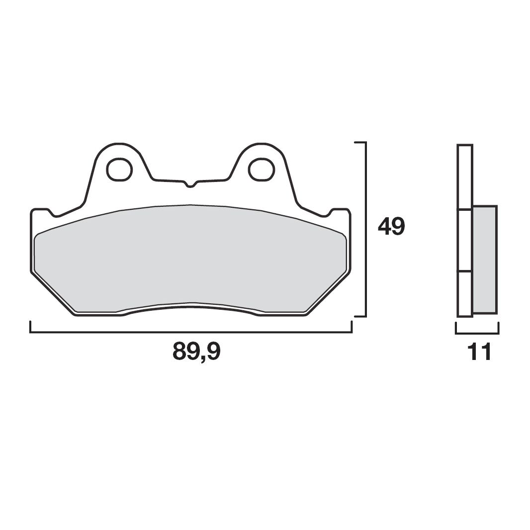 Plaquettes de freins Brembo Organique avant/arrière (selon modèle)