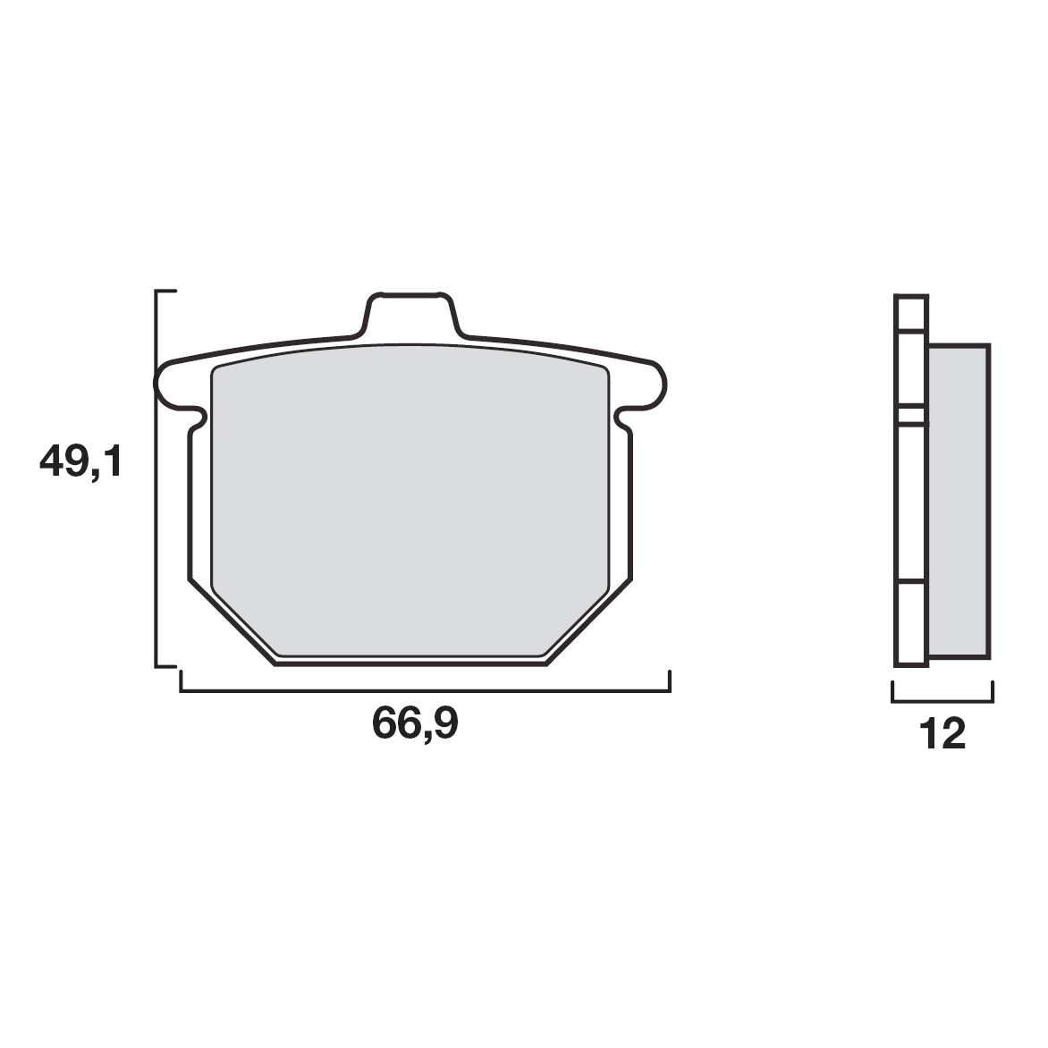Plaquettes de freins Brembo Organique avant