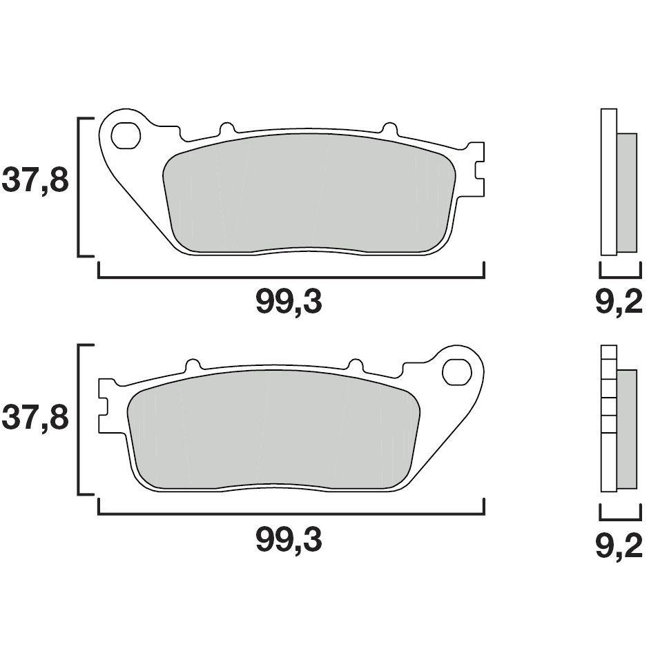 BREMBO Plaquettes de freins Brembo Sinter Métal Fritté arrière — gris