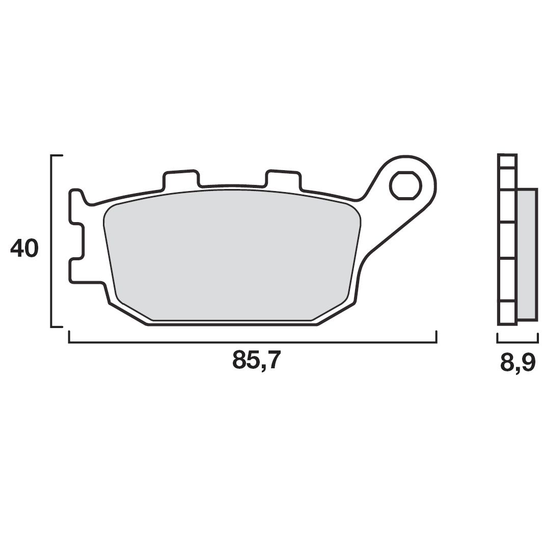 Plaquettes de freins Brembo Organique arrière (Spécial ABS selon modèle)