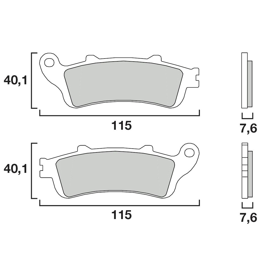 Plaquettes de freins Brembo Sinter Métal Fritté Avant