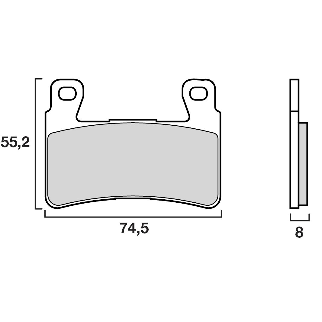 Plaquettes de freins Brembo Sinter Métal Fritté sport avant