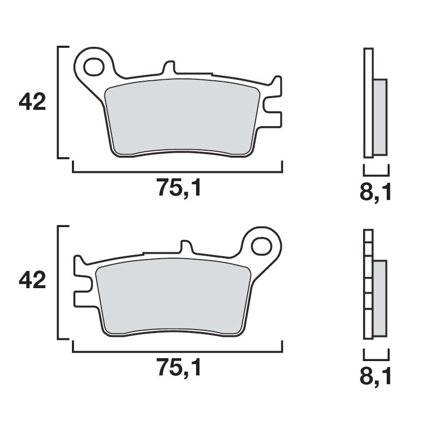 Plaquettes de freins Brembo Organique arrière