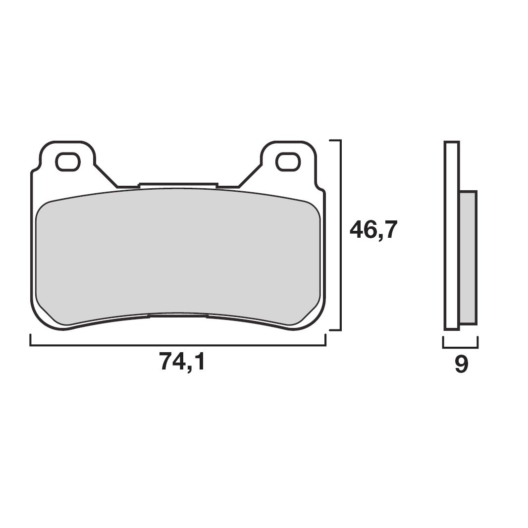 Plaquettes de freins Brembo Sinter Métal Fritté avant