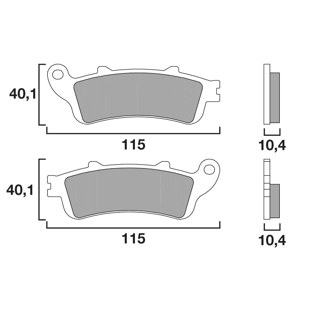 Plaquettes de freins Brembo Sinter Métal Fritté Arrière