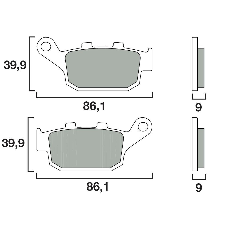 Plaquettes de freins Brembo Organique arrière
