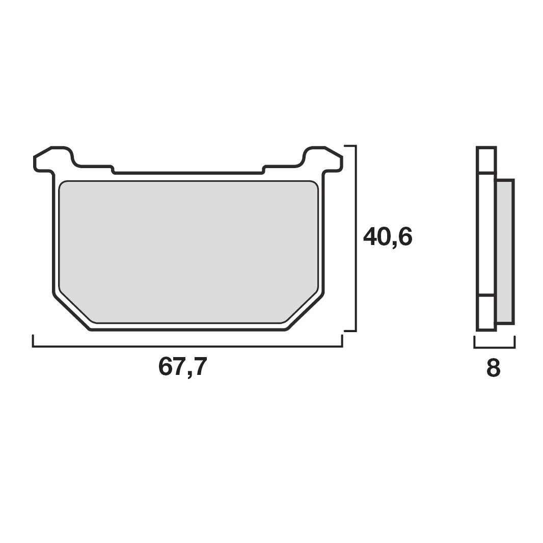 Plaquettes de freins Brembo Organique avant