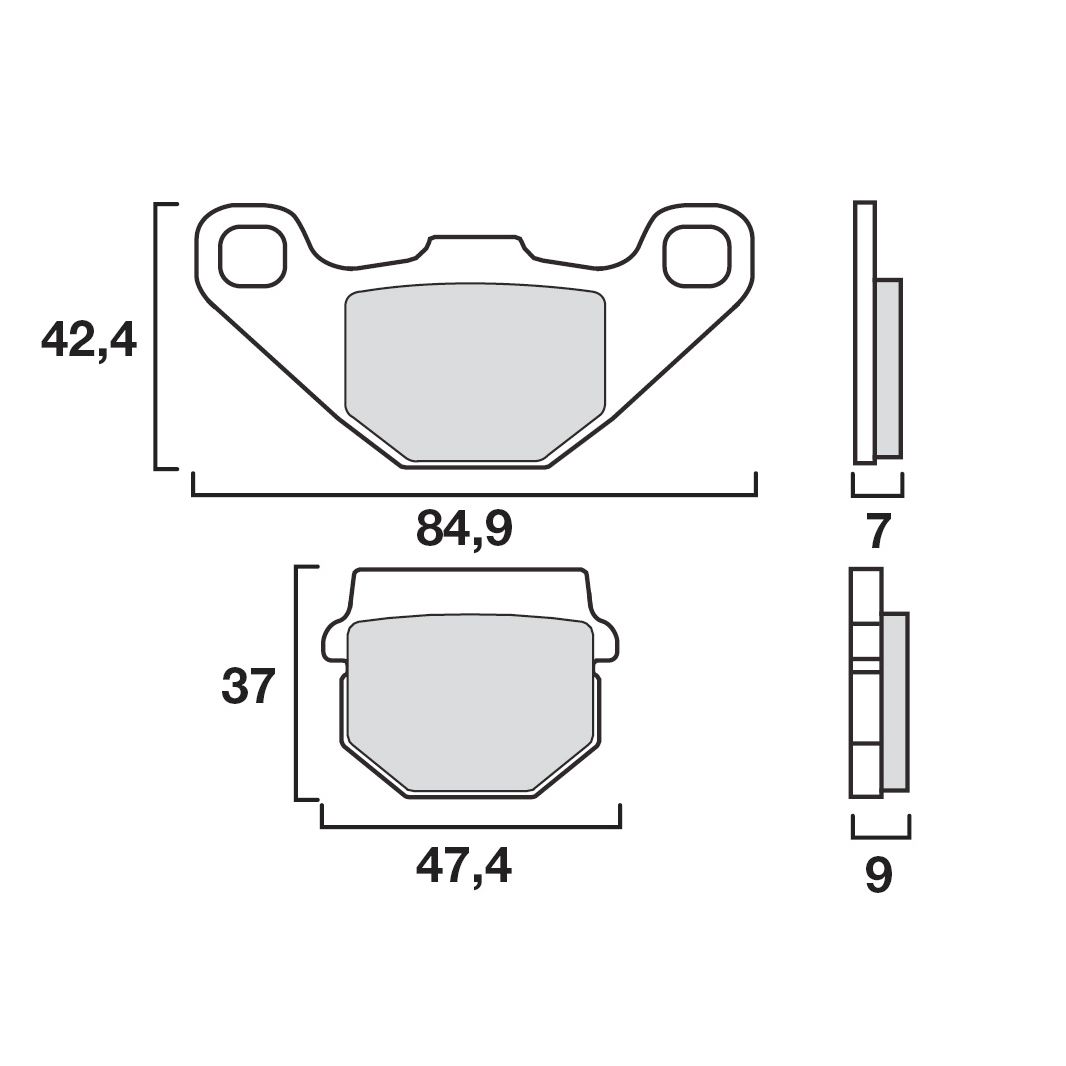 Plaquettes de freins Brembo Sinter Métal Fritté Racing arrière