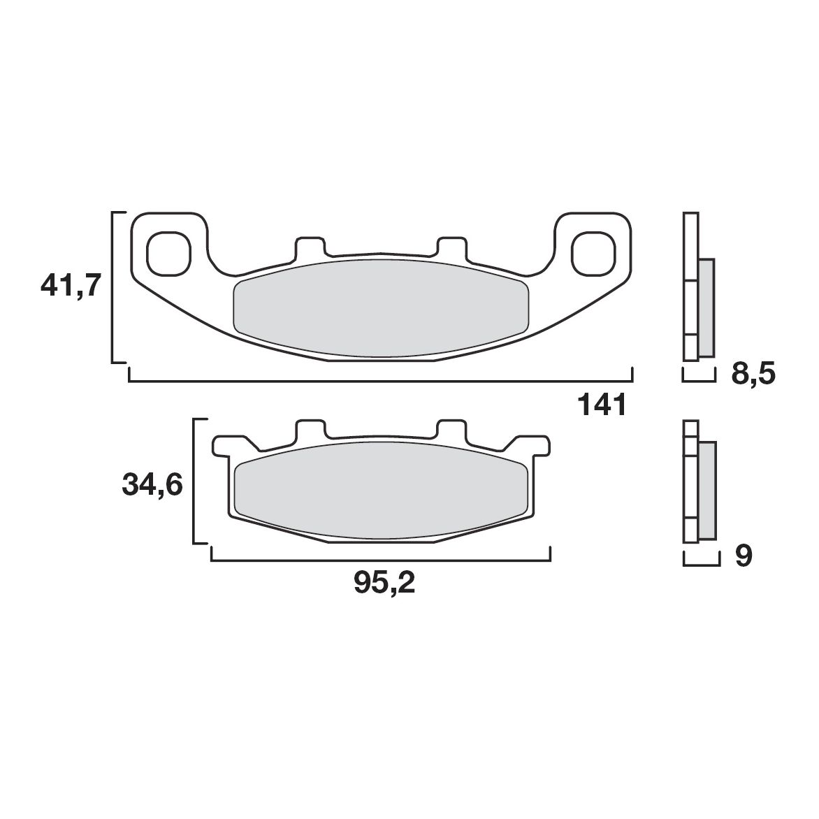 Plaquettes de freins Brembo Organique avant/arrière (selon modèle)