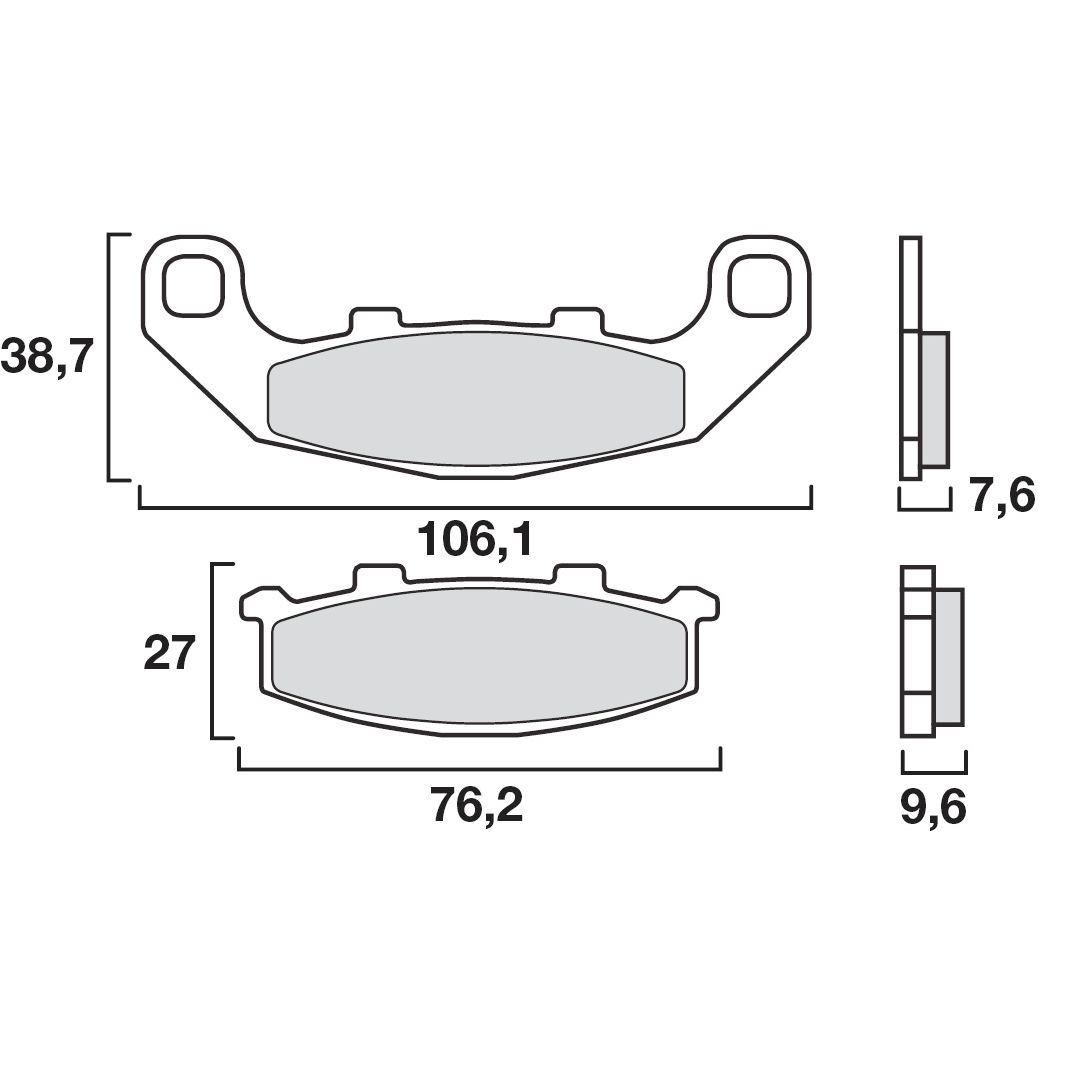 Plaquettes de freins Brembo Sinter Métal Fritté arrière
