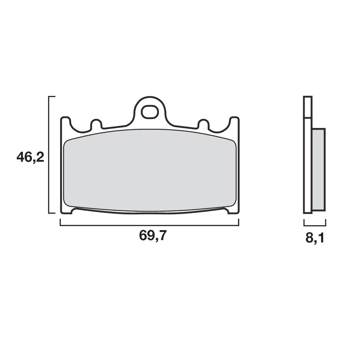 Plaquettes de freins Brembo Racing carbon avant