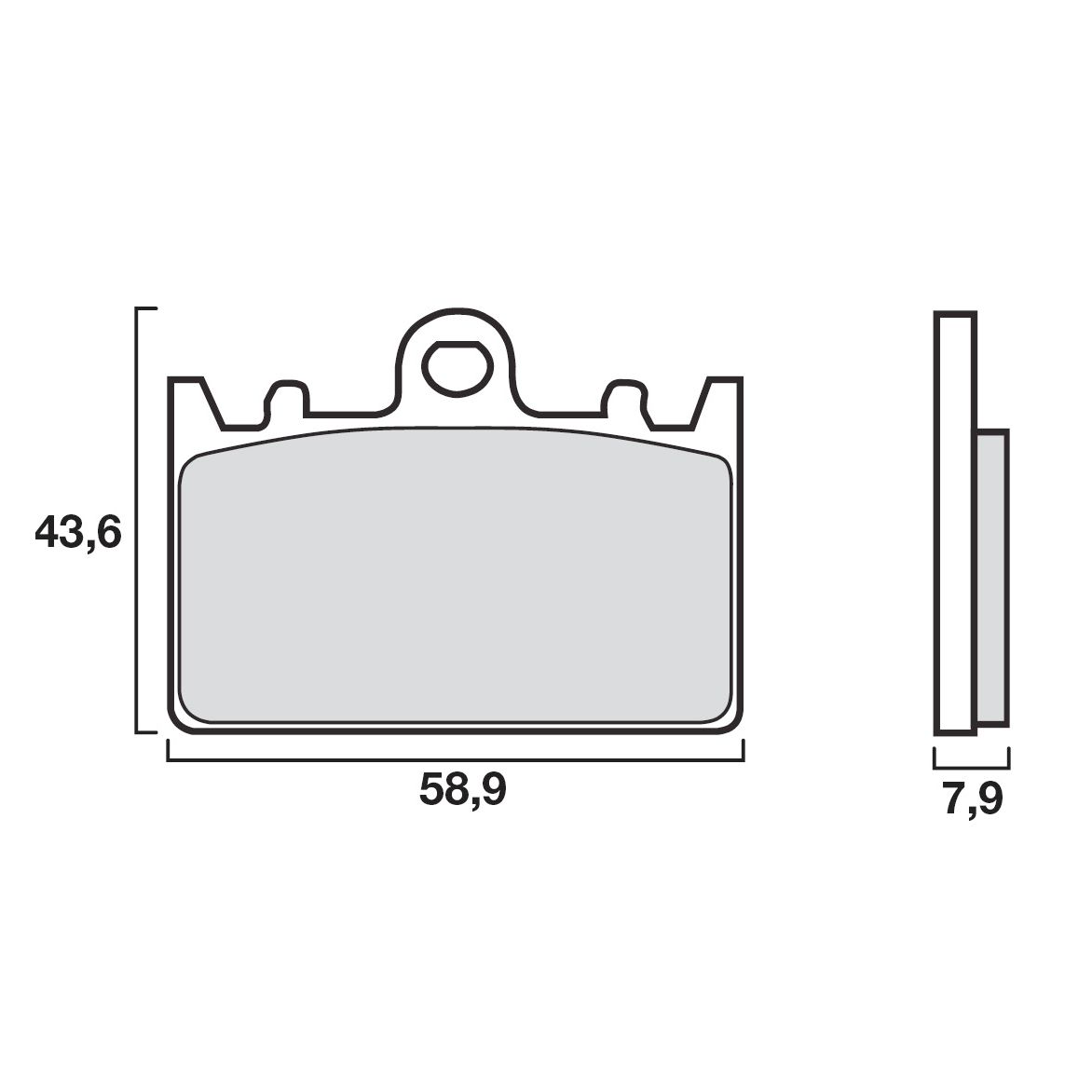 Plaquettes de freins Brembo Sinter Métal Fritté avant