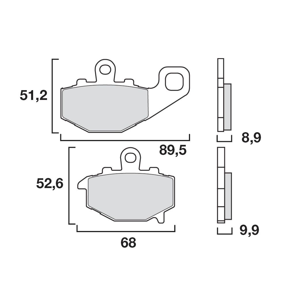 Plaquettes de freins Brembo Organique arrière