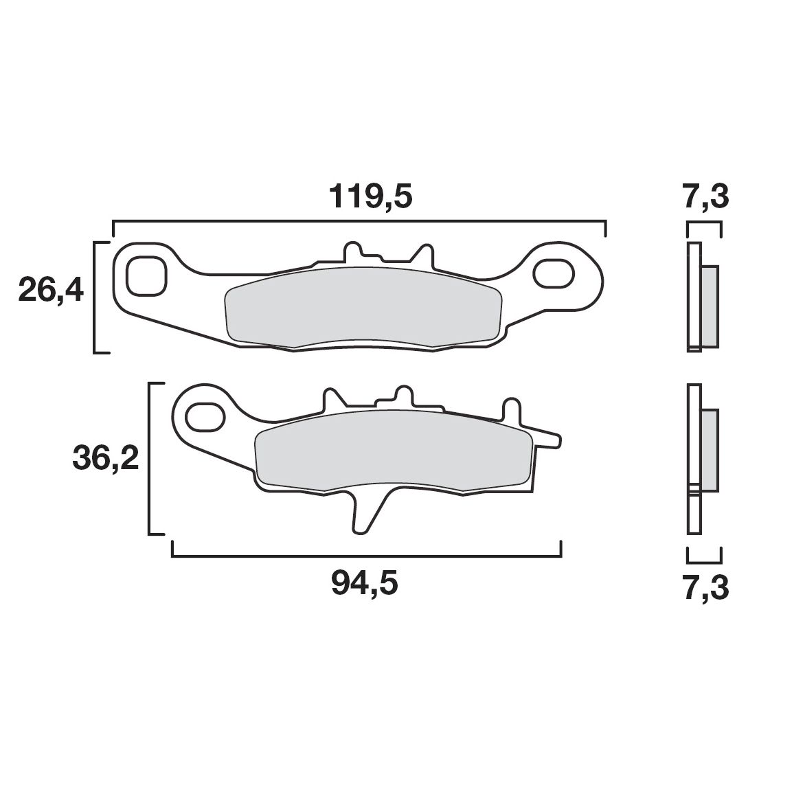 Plaquettes de freins Brembo Sinter Métal Fritté Racing avant