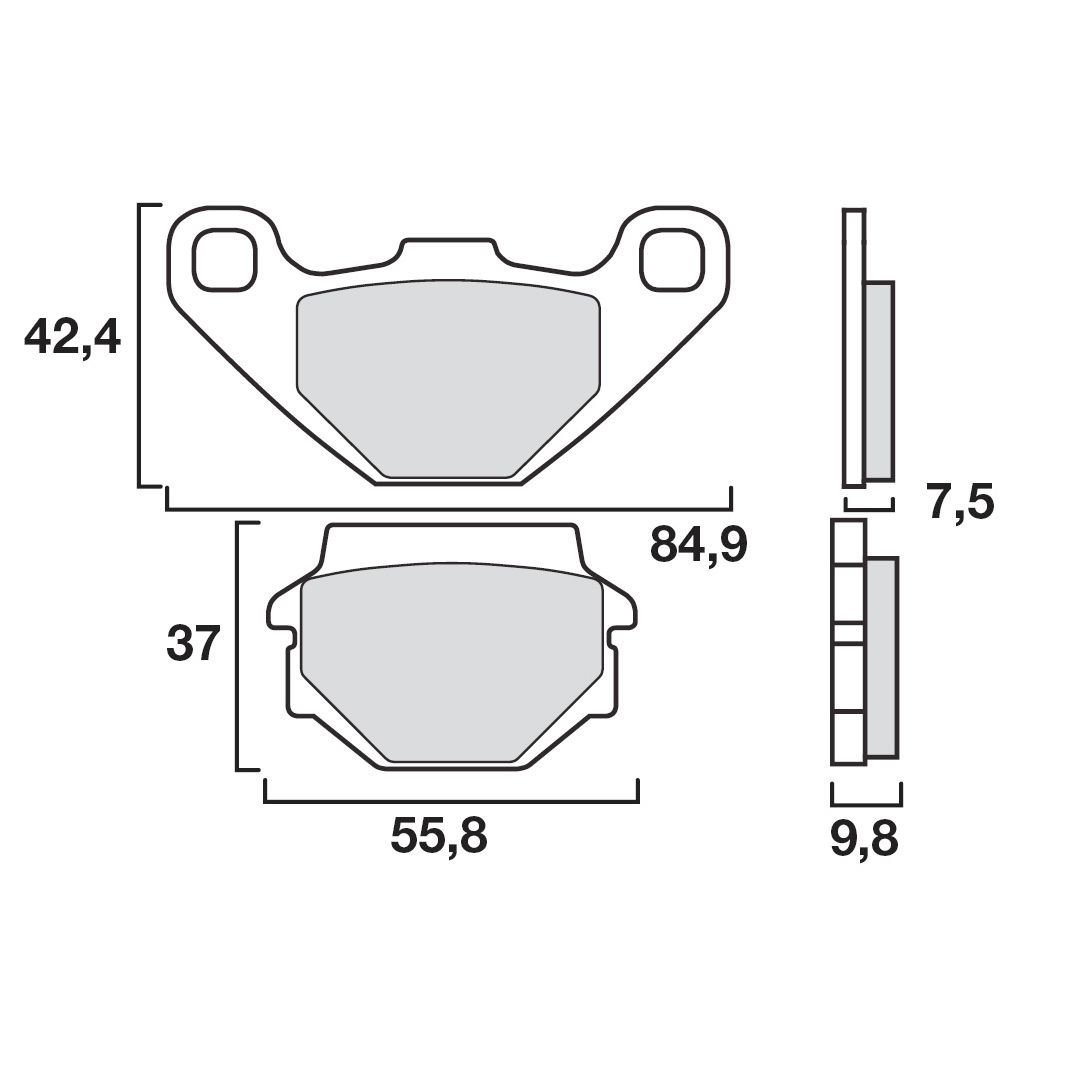 Plaquettes de freins Brembo Organique avant/arrière (selon modèle)