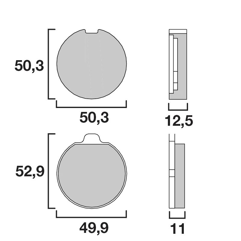 Plaquettes de freins Brembo Organique avant