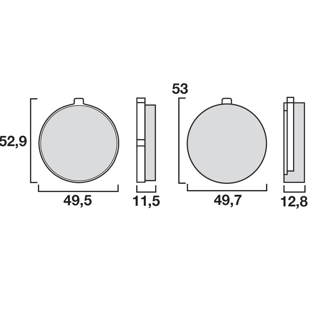 Plaquettes de freins Brembo Organique avant