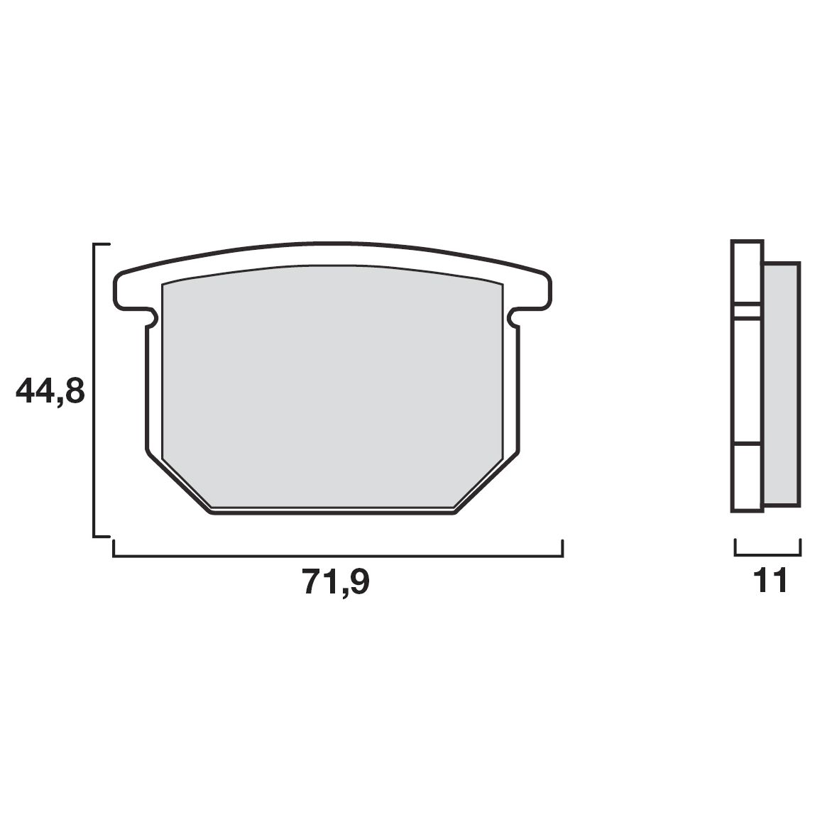 Plaquettes de freins Brembo Organique avant