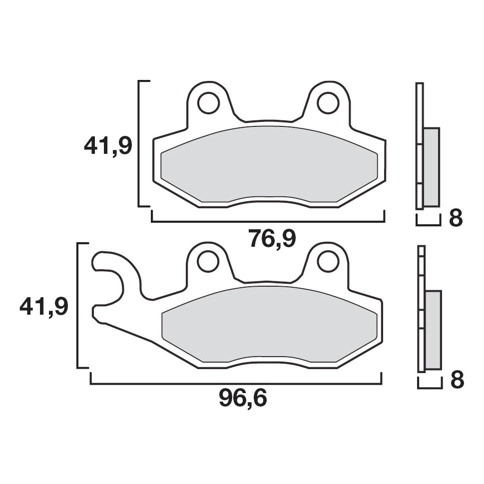 Plaquettes de freins Brembo Sinter métal fritté avant