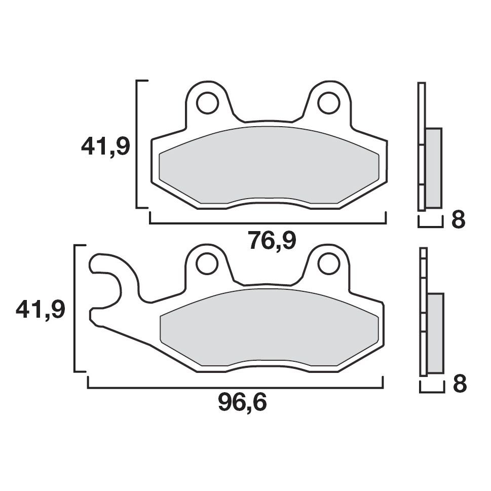 Plaquettes de freins Brembo Sinter Métal Fritté arrière