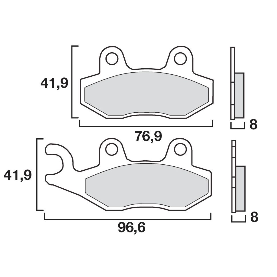Plaquettes de freins Brembo Plaquettes BREMBO Sinter Métal Fritté Avant