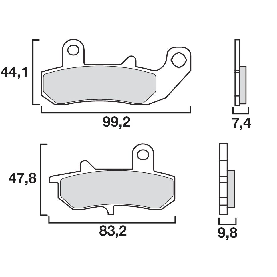 Plaquettes de freins Brembo Organique arrière