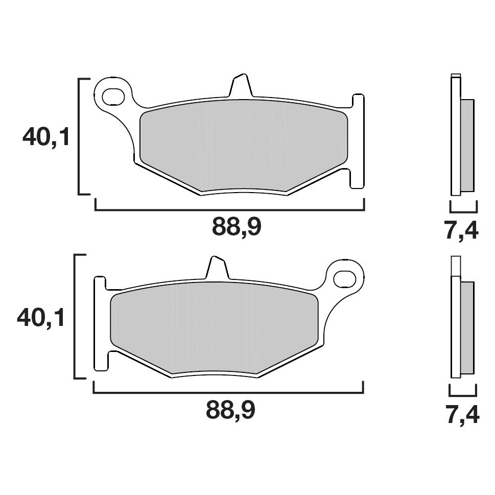 Plaquettes de freins Brembo Sinter Métal Fritté arrière