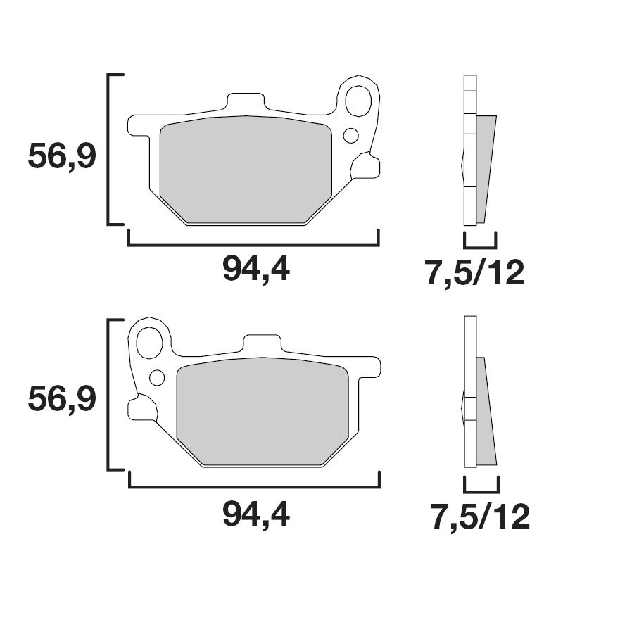 Plaquettes de freins Brembo Organique avant/arrière (selon modèle)