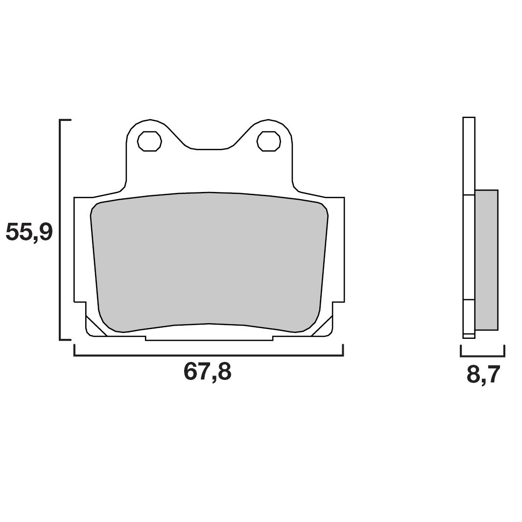 Plaquettes de freins Brembo Sinter Métal Fritté arrière