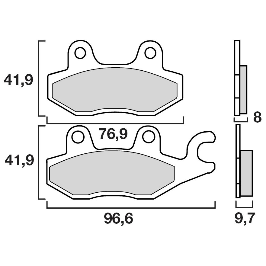 Plaquettes de freins Brembo Organique arrière