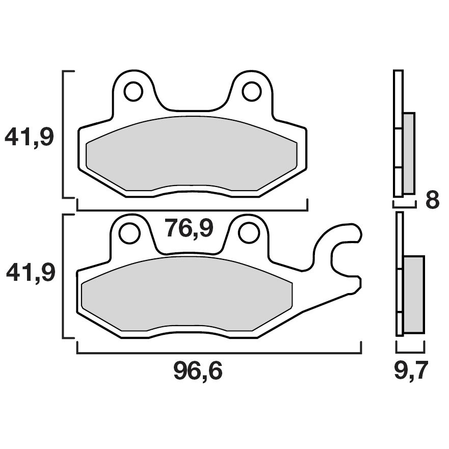 Plaquettes de freins Brembo Sinter Métal Fritté arrière