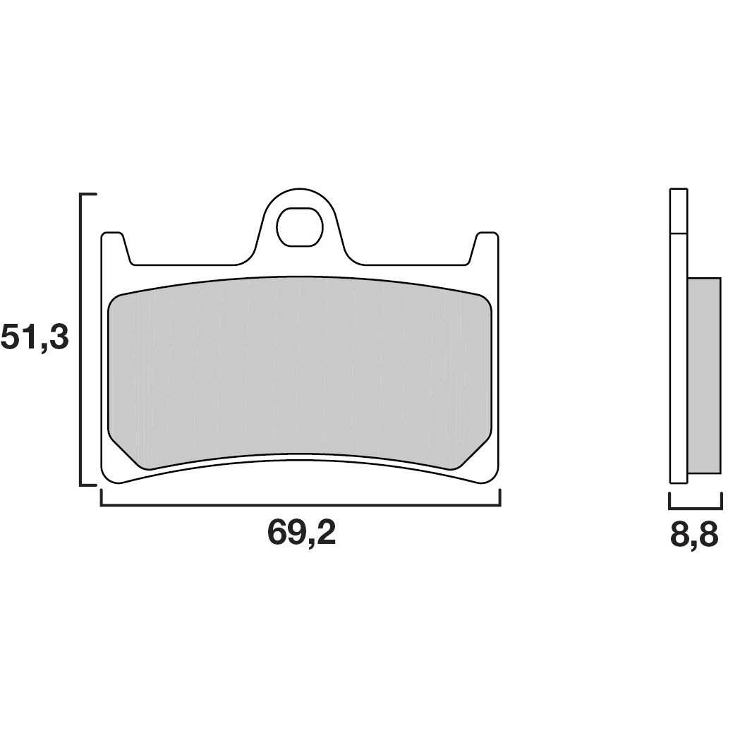 Plaquettes de freins Brembo Racing carbon avant