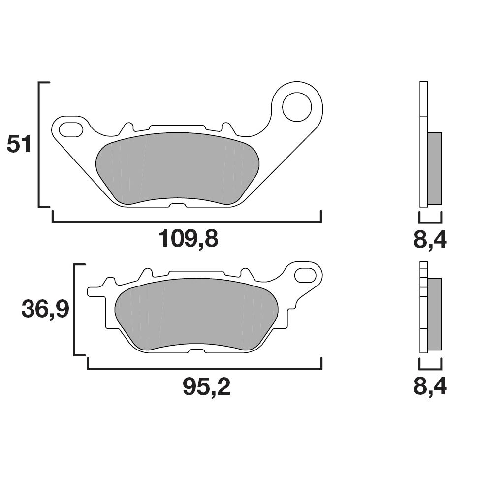 Plaquettes de freins Brembo Organique avant