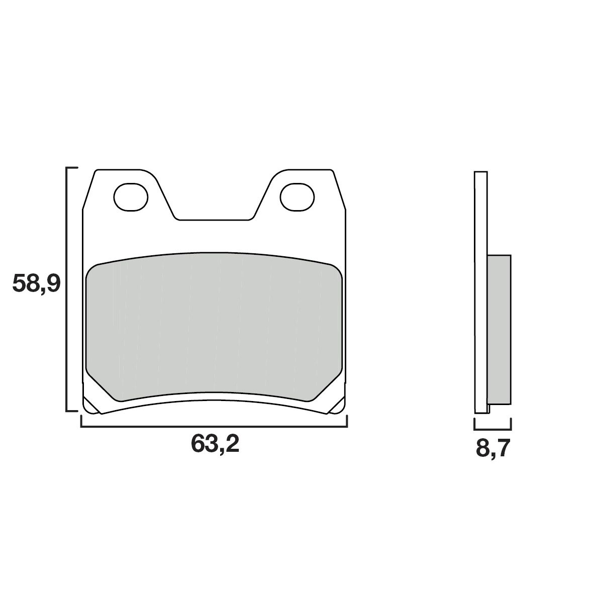 Plaquettes de freins Brembo Sinter Métal Fritté arrière