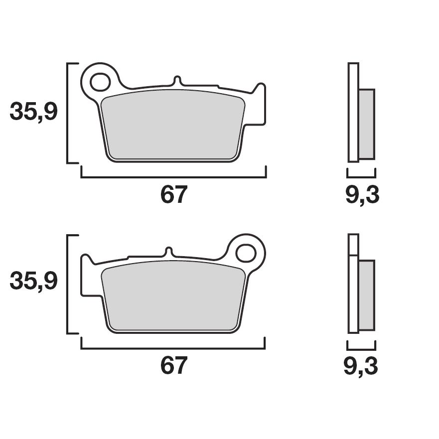 Plaquettes de freins Brembo Organique arrière