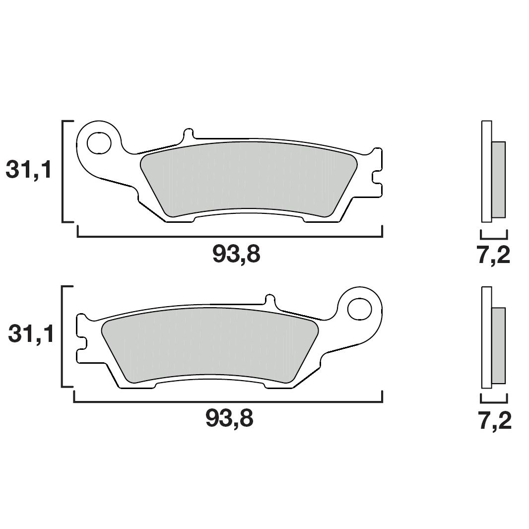 Plaquettes de freins Brembo Sinter Métal Fritté avant
