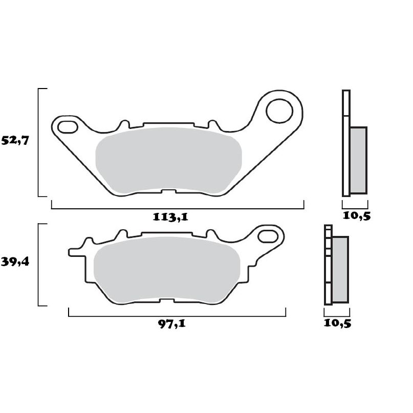Plaquettes de freins Brembo Organique arrière