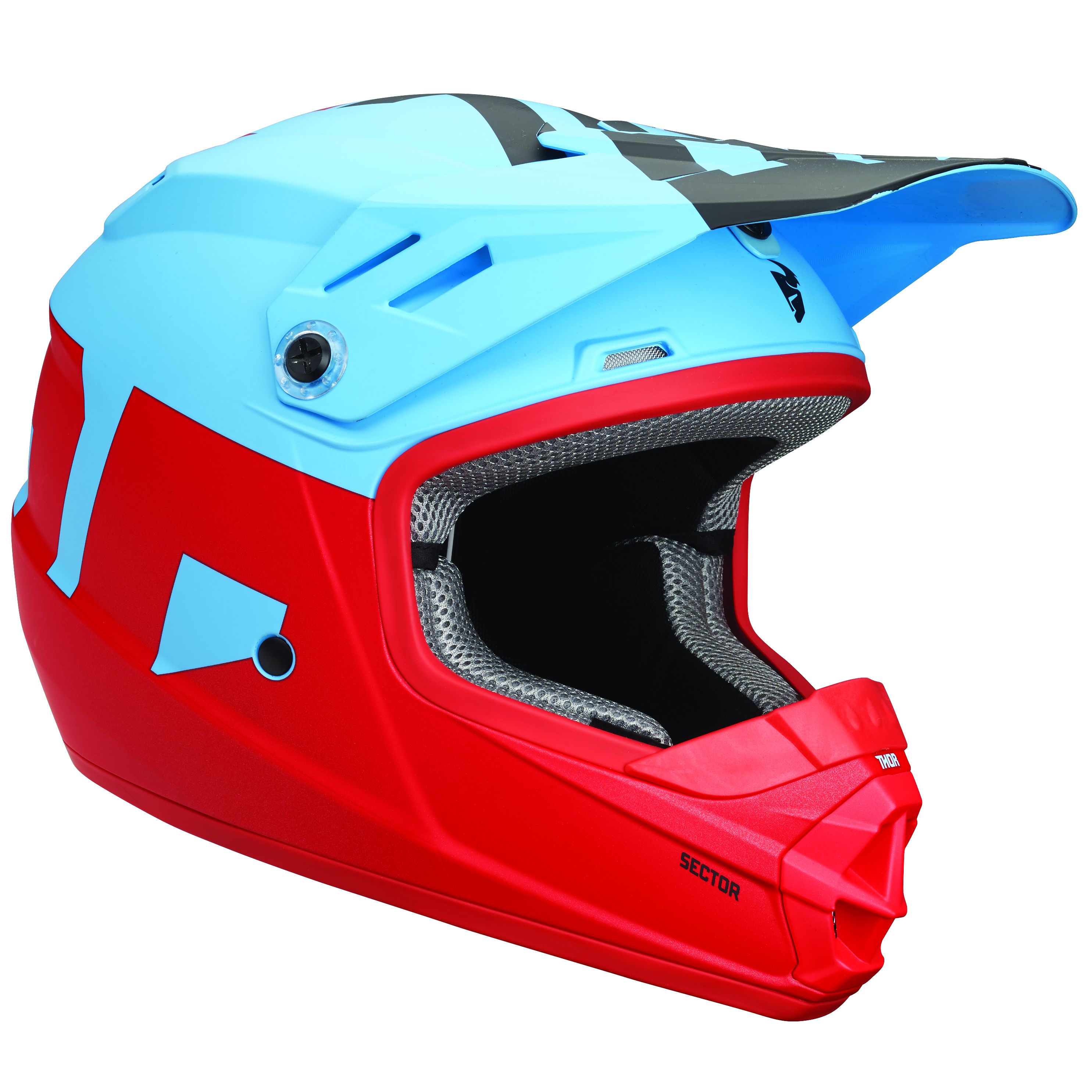 Casque Cross Thor Youth Sector Level - Bleu Rouge -