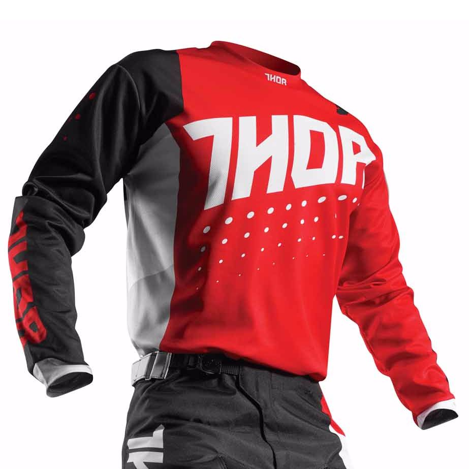 Maillot Cross Thor Youth Pulse Aktiv - Noir Rouge