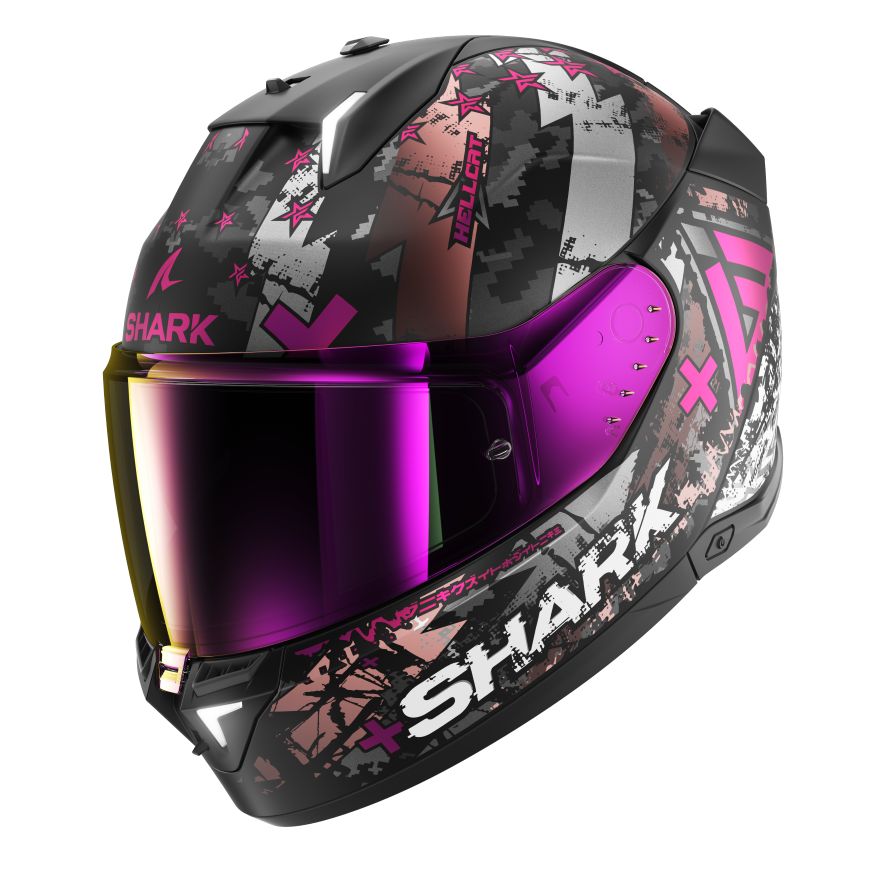 SHARK Casque intégral Shark SKWAL i3 - HELLCAT — noir et rose mat