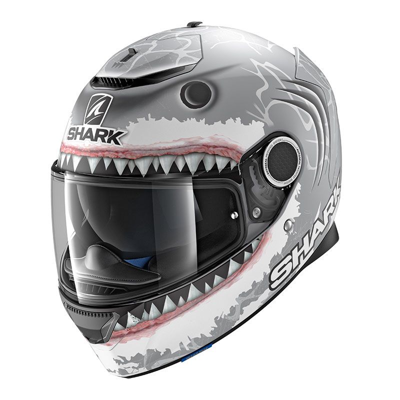 Casque Shark Spartan Replica Lorenzo White Shark Mat Casque