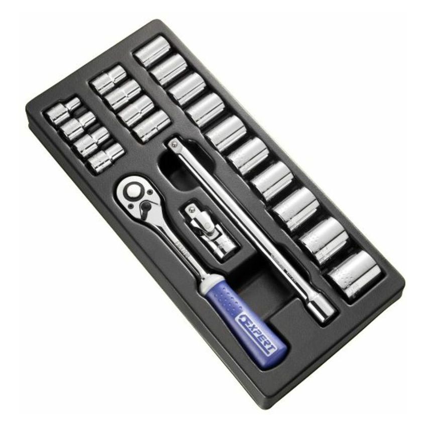 Clé à cliquet Expert Module d'outils douilles et cliquet 1/2'' - plateau plastique