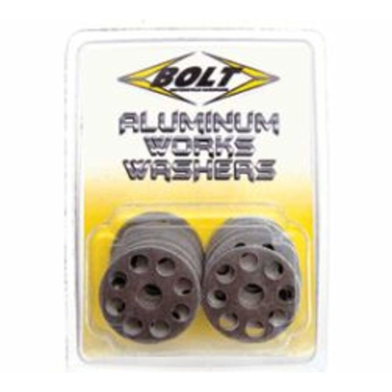 Rondelle Bolt perçée aluminium x10