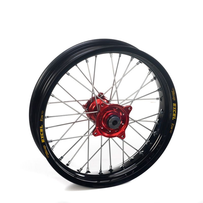 Roue Haan Wheels arrière dimension 18x2.15 Noir/Rouge