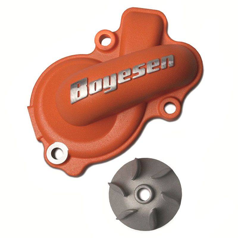 Kit carter pompe à eau Boyesen avec hélice couleur orange mat
