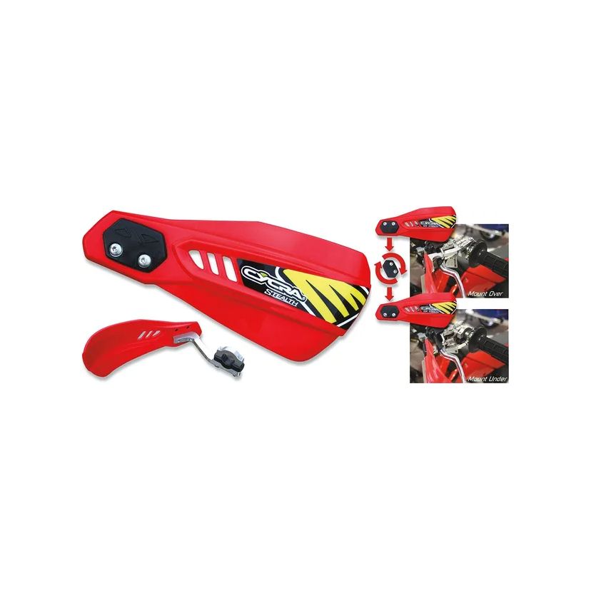 Protèges-mains CYCRA ALLOY STEALTH RACER PACK ROUGE